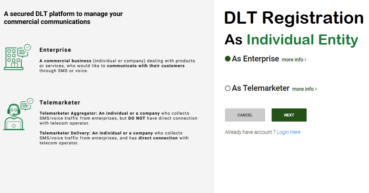 dlt registration for individuals